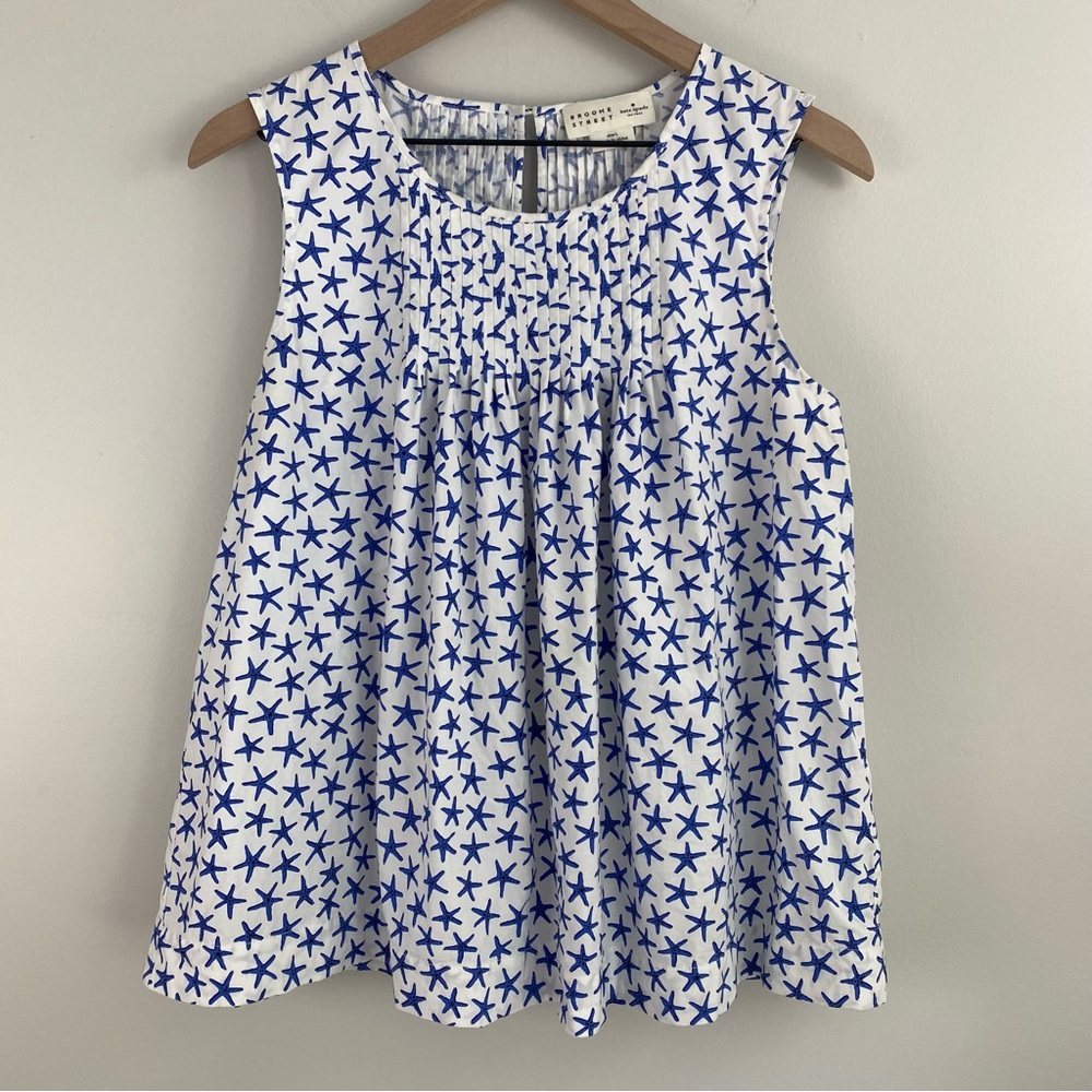 Broome Street by Kate Spade Blue Sea Star Sleeveless Top